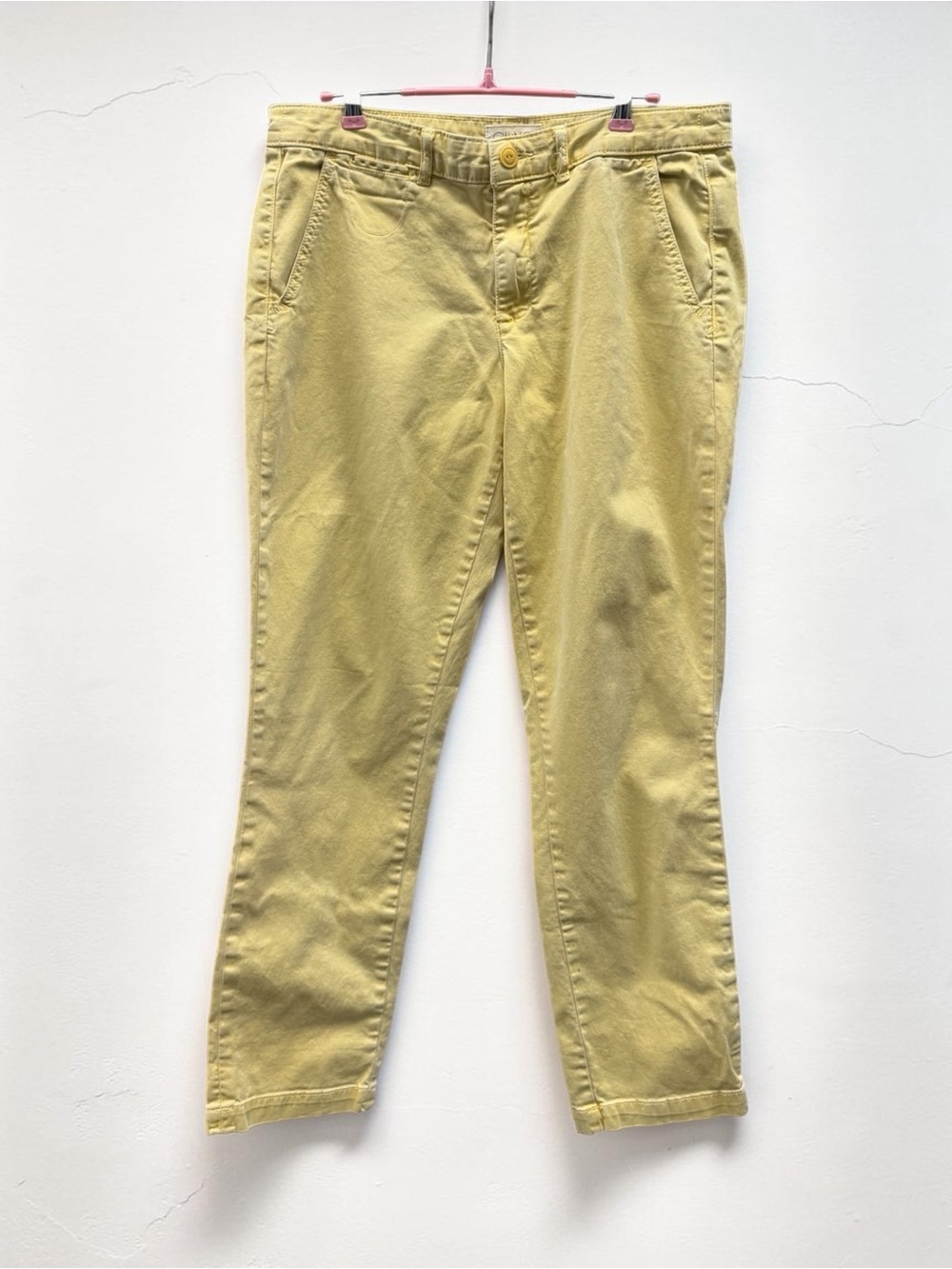 Anthropologie Chino Relaxed Yellow Pants Size 29 Straight Leg Casual